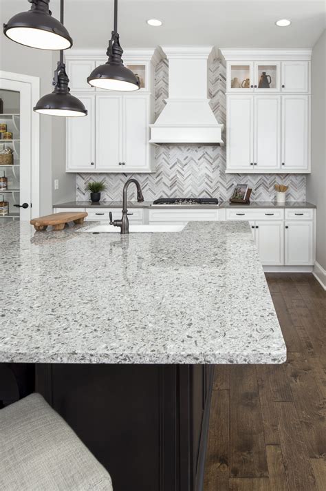 white with grey quartz countertops